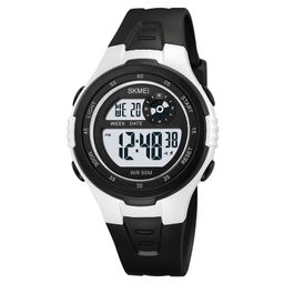 Детские наручные часы электронные Skmei 2280white-black