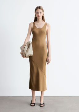 Vestido midi con corte al bies - H&m фото 6