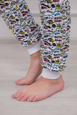 Пижама подростковая из кулирки пенье на манжетах Дрёма графити - Амадэль фото 2