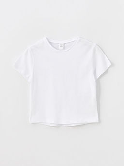 Bisiklet Yaka K?sa Kollu Basic K?z Bebek Ti??rt