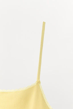 RIBBED KNIT STRAPPY TOP - Zara фото 14