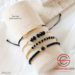 Набор чёрных браслетов 4в1 - Zum ming фото 2