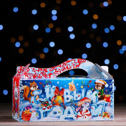 Цена за 10 шт. Подарочная коробка С Новым Годом 22,5 х 10 х 10 см, - Simaland фото 2