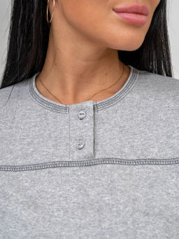 Пижама женская, цвет серый