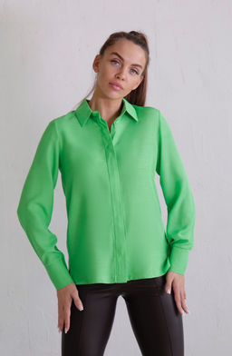 Рубашка с супатной застёжкой свободного силуэта - Martichelli фото 16