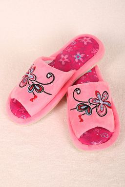 Тапочки домашние женские открытые прочные розовые