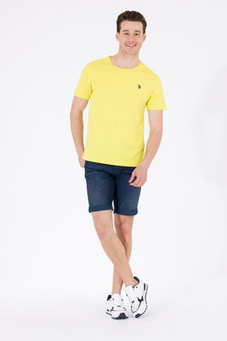 Футболка мужская U.S. Polo Assn Citron Basic с круглым вырезом лимонная хлопок  фото 18