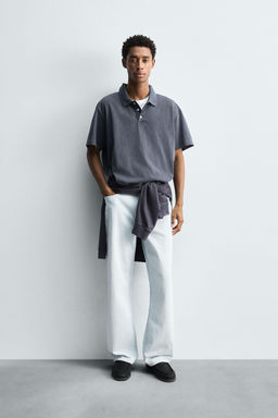 WASHED RELAXED FIT POLO SHIRT