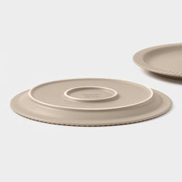 Тарелки Magistro Jarwah Lausanne, d=25 см, обеденные, набор 2 шт., фарфор, бежевые