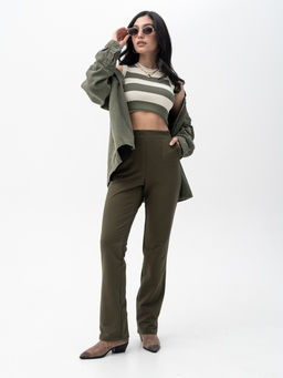 Брюки футер 2-х нитка,хаки - Binita фото 4