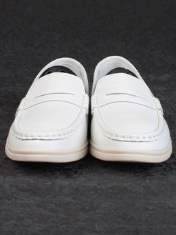 03-B417-1 WHITE Лоферы женские (натуральная кожа)