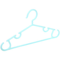 Цена за 6 шт. Плечики для одежды детские 3шт "ИДЕЯДОМА", классика, цвет голубой, 28*15см (Лейбл Селфи)