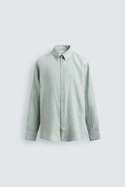 CAMISA REGULAR FIT 100% LINO / Caramelo - Zara фото 7