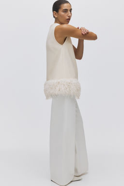 Top con ribete desflecado - H&m фото 2