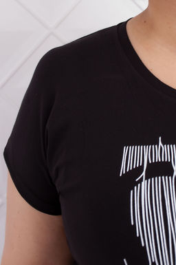 Арт. 3671 Футболка женская 46-56 (6 шт) Цвет:черный - Калинка фото 10