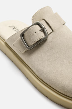 LEATHER BUCKLE CLOGS - Zara фото 4