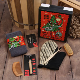 Набор новогодний подарочный Этель. Крутая ёлка, 7 предметов, полотенце, расчёска, щётка - массажёр