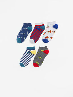 Desenli Erkek ?ocuk Patik ?orap 5li