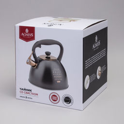 ЧАЙНИК AGNESS СО СВИСТКОМ, 3,0 Л ТЕРМОАККУМУЛИРУЮЩЕЕ ДНО, ИНДУКЦИЯ  фото 2