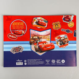 Цена за 3 шт. Альбом для рисования А4, 24 листа 100 г/м², на скрепке, «Тачки»