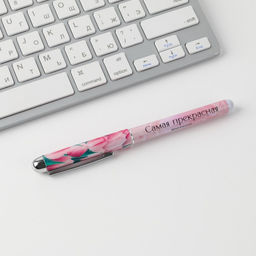 Цена за 2 шт. Ручка шариковая, синяя паста,1.0 мм, пластиковый корпус в открытке С 8 марта