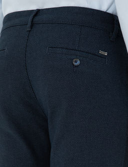 Lacivert Slim Fit Kanvas Pantolon