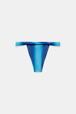 BRAGUITA BIKINI CORTINILLA ESTAMPADO / Azul - Zara фото 2