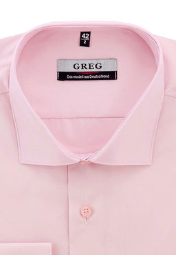 Сорочка мужская длинный рукав GREG 620/119/LT ROSE  фото 4