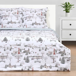 Постельное бельё Этель Winter countryside 2 сп 175х215 см, 200х220 см,70х70 см -2 шт,поплин 125 г/м2 фото 10