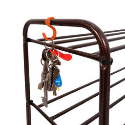 Подставка для обуви 2-полочная металл."Альфа 32" 87х30х40см медный антик/коричневый