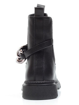 01-5267-1 BLACK Ботинки демисезонные (натуральная кожа, байка)