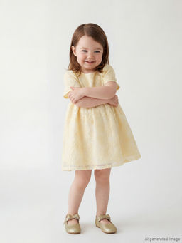 ?i?ek Nak??l? K?z Bebek F?rf?rl? Elbise