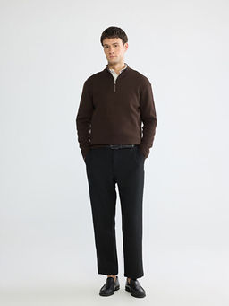 Dik Yaka Erkek Triko Kazak