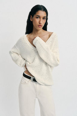 JERSEY PUNTO ESCOTE PICO / Crudo - Zara фото 2