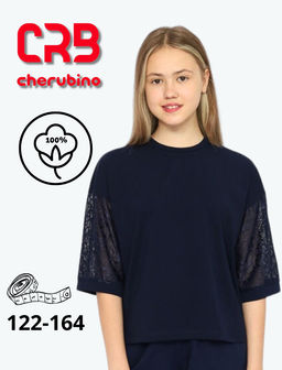 CRB wear/CWJG 63607-41 Джемпер для девочки,темно-синий/Ex.Cherubino