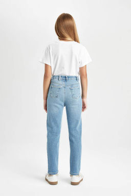 Узкие брюки скинни для девочек с рваными деталями и узкими брюками - Defacto фото 6