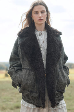 LIMITED EDITION HERRINGBONE COMBINED BOMBER JACKET - Zara фото 3