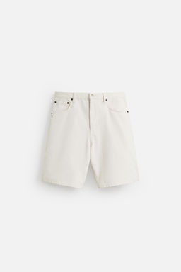 STRAIGHT-LEG DENIM BERMUDA SHORTS