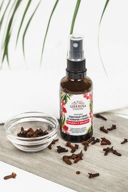 Защитный спрей от комаров и мошек Гвоздика и эвкалипт 50 мл - Siberina фото 3