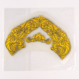 Термонаклейка «Хохлома», с серединкой, набор 10 шт., золотой