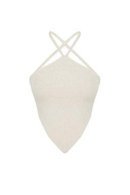 Trendyolmilla Tas Super Crop S?rt Baglama Detayl? Triko Bluz TWOSS24BZ00117