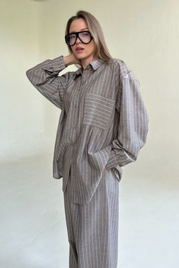 Костюм женский SET065/13/Кофе, белый - M&G all natural фото 4