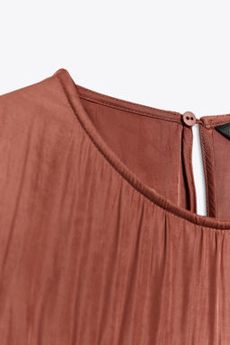 SATIN MIDI DRESS WITH BACK FRILL - Zara фото 9