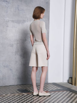 CONTE CON-644 Джинсовые шорты высокой посадкой ecru