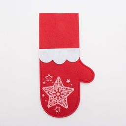 Набор конвертов для столовых приборов Доляна Новогодняя варежка - 4 шт.  фото 2