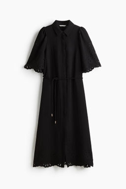 Vestido camisero con bordado ingl?s