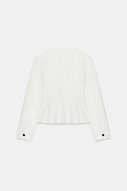 BLAZER PEPLUM BOTONES MET?LICOS / Crudo - Zara фото 7