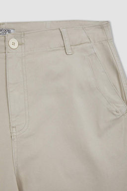 Прямые габардиновые брюки с карманами-карго и карманами Relax Fit - Defacto фото 9