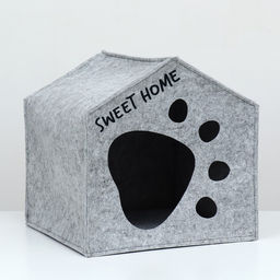 Домик для животных из войлока Будка Лапа Джентельмена, 37 х 37 х 37 см