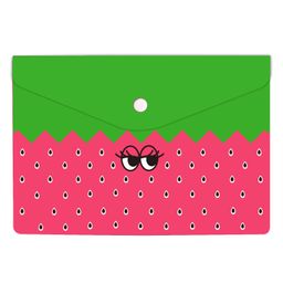 Цена за 4 шт. Папка для документов пластиковая арт. 58812/ 12 ВЗГЛЯД КЛУБНИКА